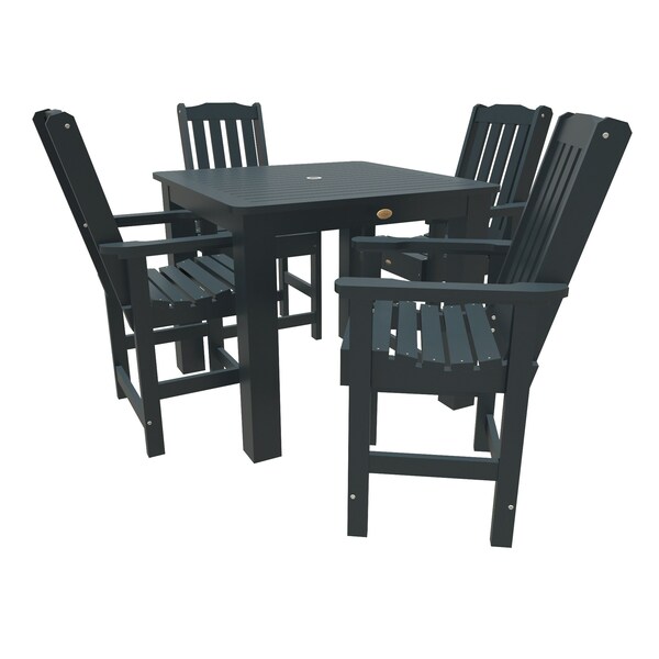 Highwood Usa Lehigh 5pc Square Counter Height Outdoor Patio Furniture Dining Set AD-CNL44-FBE - main